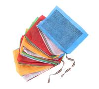 TOYANDONA 20 pièces Drapeaux de Prière Soie Décor Coloré Traditionnel pour Jardin et Lieux de Culte Banderoles Spirituelles Résistantes Aux Intempéries