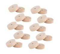 TOYANDONA 20 Pièces Miniature Wooden Wheels for Crafts Small Round Wood Wheels DIY Model Building Supplies Diameter Thickness Creative Toy Accessories for Hobbyists and Professionals