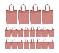 TOYANDONA 20 Pièces Paquet de Courses Réutilisables Paquet Cabas de Marché Rose Non Tissés Pliables Lavables Légers pour Achats Quotidiens et Rangement Maison