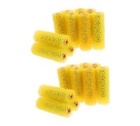 TOYANDONA 20 Pièces Rouleau à Peinture Texturé en Éponge Jaune, Grand