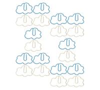 TOYANDONA 20 Pièces Trombones Métalliques Adorables de Nuage pour Organiser Documents et Extraits de Lecture, Accessoire Présent Rentrée pour Bureau et Maison