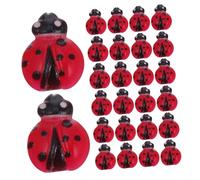 TOYANDONA 200 Pièces Mini Ladybug Resin Figurines for Garden Ornament Dollhouse Decor and Fairy Miniature Sculptures and Micro Landscape Accessories