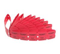 TOYANDONA 200 pièces Tickets de Tombola Rouges pour Événements et Fêtes Billets Numérotés pour Loterie Jeux et Soirées Résistant pour Usage Multiple