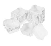 TOYANDONA 2000 Caissettes à Muffins en Papier Carré Blanc sans Odeur, Sûres pour Contact Alimentaire, pour Stand de Concession ou Boutique de Desserts