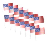 TOYANDONA 20pièces Drapeaux Américains Portables Sur Bâtons Petits Drapeaux Usa Pour Décoration Juillet Jour De Indépendance Et Autres Événements Patriotiques
