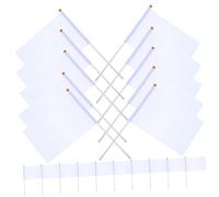 TOYANDONA 20pièces Drapeaux Blancs à Main Légers Pour Commandement Et Arbitrage Durables Et Faciles à Agiter Lors Événements Sportifs Et Courses
