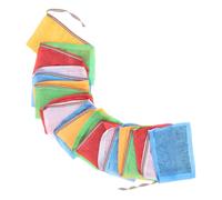 TOYANDONA 20pièces Drapeaux De Prière Multicolores Bannière Décorative Pour Extérieur Drapeau Toile Pour Jardin Cour Et