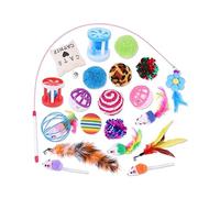 TOYANDONA 20Pièces Interactifs pour Cloche Colorés Fournitures Amusantes pour Animaux de Compagnie Stimulez Énergie de Votre Chat