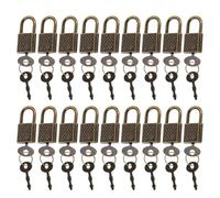 TOYANDONA 20pièces Lot de Mini Cadenas Vintage Bronze Vert Petits Cadenas Décoratifs avec Clé pour Coffrets Cadeaux Valises Boîtes à Bijoux Meubles et Sacs à Dos Serrure Antieffraction