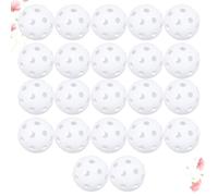 TOYANDONA 22 Pièces Balle de Golf D'entraînement en PE Blanc, Trous Percés | Usage Extérieur pour Pratique, Précision Régulière, Adaptée à Tous Âges et Niveaux, Lot Unique