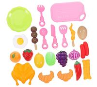 TOYANDONA 23Pièces Set Cuisine pour Garçon Fille Faux Fruits Couper Jeu Éducatif pour Développer Les Compétences Culinaires et Relation