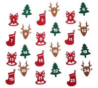 TOYANDONA 24pièces Autocollants Calendrier de Numérique pour Noël Autocollants Numérotés pour Compte à Rebours Jusqu à Noël