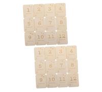 TOYANDONA 24pièces Cartes Bois Pour Suivi De Croissance De Disques Mensuels Bois Avec Designs Uniques Pour Photos De Nouveaux-nés