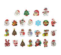 TOYANDONA 25 Pcs LED Broche Broche De Noël Broche Père Noël Badge Broche Clignotant Lumière Broche Bijoux Cadeau pour Enfants Cadeau Faveurs De Fête (Couleur Aléatoire)
