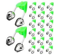 TOYANDONA 25 pièces Alarme Double Cloche Indicateur Sensible pour Canne à Aux Intempéries Installation Facile Détecteur Morsure Portable