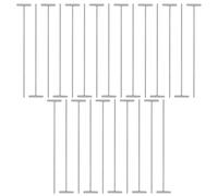 TOYANDONA 25 Pièces Barres T Fer pour Cage à Pigeons Barres Métalliques de Remplacement pour Porte Entrée Unidirectionnelle Accessoires Robustess pour Piège et Élevage de Pigeons et