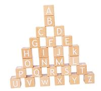 TOYANDONA 26 Pièces Jeu Éducatif Alphabet Bois pour Tout Petits Blocs Lettres et Chiffres Colorés Apprentissage Ludique pour Garçon Fille Cognition et Reconnaissance