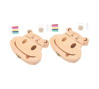 TOYANDONA 2ensemble Boîte à Dents De Lait Organisateur Mignon Pour Collection De Dents Souvenir