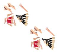 TOYANDONA 2ensembles Accessoires De Fête Halloween De Faux Ongles Et Nez De Sorcière Ongles Noirs Nez Long Déguisement Effrayant pour Halloween