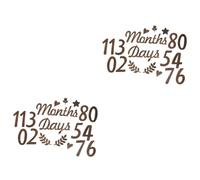 TOYANDONA 2ensembles Cartes Bois Pour Décor Vintage Pour Fête De Naissance Et Anniversaire Accessoires Photo Uniques Pour Capturer Les Moments Précieux