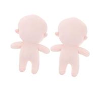 TOYANDONA 2pièces Adorable Unfinished Plush Doll Toy Blank Stuffed Body for Craft Projects Cute and Lovely Decorative Doll