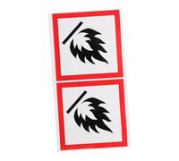 TOYANDONA 2pièces Autocollants pour Poubelles Extérieures Panneau Symbole Incendie Étiquette De Sécurité Intérieure Autocollant Avertissement Incendie Panneau De Protection