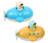 TOYANDONA 2pièces Bateau Jouet à Remonter pour sous-Marins Colorés pour Bain Piscine Jouets Amusants Et Éducatifs pour Tout-Petits