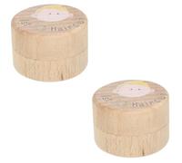 TOYANDONA 2pièces Boîte Bois Pour Première Coupe De Cheveux Coffret De Souvenir Pour Garçons Et Filles Rangement Élégant Pour Cheveux De Nourrissons