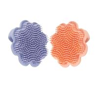 TOYANDONA 2pièces Brosse De Bain Silicone Pour Garçon Fille Peigne à Shampoing Pour Croûtes De Lait Exfoliant Souple Pour Chevelu Né