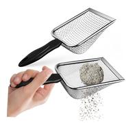 TOYANDONA 2pièces Cat Litter Scoop Acier Inoxydable avec Maille Fine Et Élargie Nettoyeur De Litière pour Chats Accessoires Pratiques pour Boîte à Litière