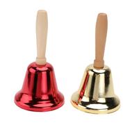 TOYANDONA 2pièces Cloche Appel De Restaurant Avec Manche Bois Cloche De Service Client Pour Bureau Polyvalentes