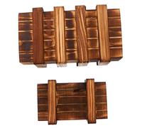 TOYANDONA 2pièces Coffret Bois à Énigmes avec Tiroir Secret Jouet Éducatif Bois pour Garçon Fille Grand Petit Puzzle Et Sécurisé