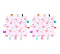 TOYANDONA 2pièces Couverture De Sécurité Colorée Nés Plaid Apaisant avec Étiquettes Parfait pour Confort des Tout-Petits