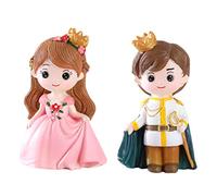 TOYANDONA 2pièces Décorations De Gâteau Figurines De Princesse Et Prince pour Anniversaire Et Fête Topper De Gâteau Adorable Et