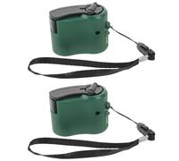 TOYANDONA 2pièces Générateur à Manivelle Portable Chargeur USB Manuel Batterie Externe pour Téléphone Outil De Charge Urgence pour Camping Et Voyages