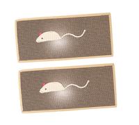 TOYANDONA 2Pièces Grattoir à Chat Carton Réutilisable Lot de Griffoirs pour Vague pour Éveiller Instinct Naturel De Grattage De Votre Animal De Compagnie