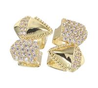 TOYANDONA 2pièces Grills Halloween Zircone Scintillante Fausses Canines de Vampire Réalistes Bijoux Dentaires Hip-hop pour Cosplay et Fêtes