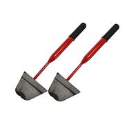 TOYANDONA 2Pièces Houe de Jardin Outils de Creusement Forgé avec Poignée pour Désherbage et Plantation de Fleurs et Arbres
