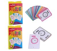 TOYANDONA 2pièces Jeu Éducatif pour Savoir Lire L'heure Horloge De Lecture Jouet pour Garçon Fille Lot de Horloges