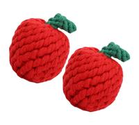 TOYANDONA 2pièces Jouet à Mâcher pour Chien Corde Tressée Forme Pomme Lot de Anti-Ennui Et Renforcement Dentaire Jouet Interactif pour Chiots Actifs