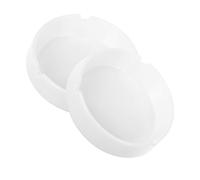 TOYANDONA 2pièces Lot de Cendriers Blancs Ronds Plastique Moderne Et Pratique pour Maison Bureau