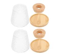 TOYANDONA 2pièces Lot de Vases De Propagation pour Plantes Station De Culture Hydroponique avec Plateau Et Couvercle Bois Vases pour Centres De Table Et Décoration Intérieure