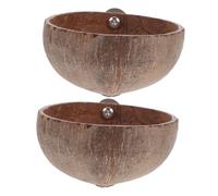 TOYANDONA 2pièces Maison Oiseau Coquille De Noix De Naturelle pour Cage Nid Oiseau Coquille De Noix De Lit pour Perroquets Perruches Conures