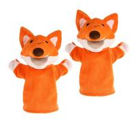 TOYANDONA 2pièces Marionnettes à Main Renard De Jouets Interactifs pour Garçon Fille pour Raconter des Histoires Et Éveiller Imagination Animaux Adorables Matériaux Souples