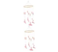 TOYANDONA 2pièces Mobile Feutre Avec Éléphants Et Étoiles Décoration Murale Pour Crèche Et Chambre Jouet Suspendu Accessoire Apaisant Pour Dormir Et Jouer