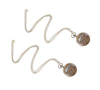 TOYANDONA 2pièces Montre de Poche Quartz Unisexe avec Chaîne Design Steampunk Vintage Chiffres Romains pour Homme et Femme