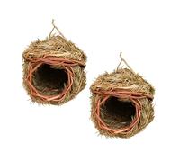 TOYANDONA 2pièces Nichoirs Suspendus Tressée pour Oiseaux Décoration pour Jardin Et Balcon Abri Naturel pour Oiseaux