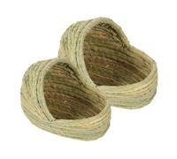 TOYANDONA 2pièces Nid Tissé Paille Forme De Pantoufle pour Poules Et Petits Animaux Nid De Repos Confortable Paille pour Coopérative Et Cages Améliore La Qualité De Sommeil des Poules Et Lap