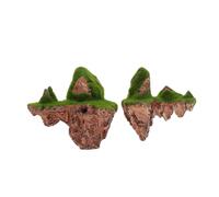 TOYANDONA 2pièces Ornement Flottant Résine pour Aquarium Décoration Paysagère avec Motif Château Pierre Décorative avec Ventouses Lot de Pierres pour Aquarium Tropical Marin