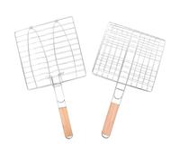 TOYANDONA 2pièces Panier à Grillades pour Poissons Et Légumes Filets à Barbecue Extérieur Grillage avec Poignées Lot